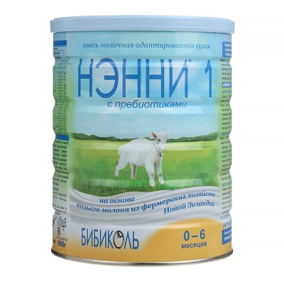 Молочная смесь Нэнни 1 с пребиотиками на основе козьего молока с 0 месяцев 400г Бибиколь 92407